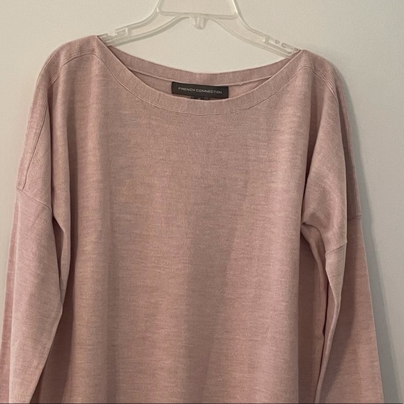 French Connection Pink Boxy Crew Neck Pullover - Picture 2 of 7
